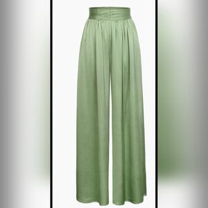 ✨ Micas Sage Satin Dreams ✨ Wide Leg Perfection